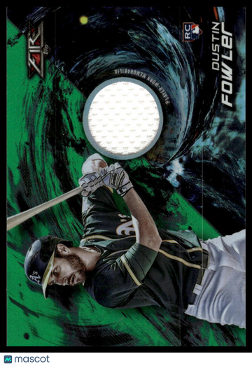 2018 Topps Fire Dustin Fowler #FR-DF Fire Relics Green SN MEM