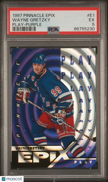 1997 Pinnacle Epix Wayne Gretzky #E1 PLAY Purple PSA 5 EX