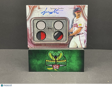 2025 Topps Sterling Spencer Strider #STA-SS 281 Strikeouts /5 Relic