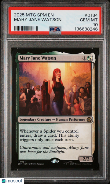 2025 Magic The Gathering Marvel's Spider-Man Mary Jane Watson Regular Holo Rare PSA 10 #0134