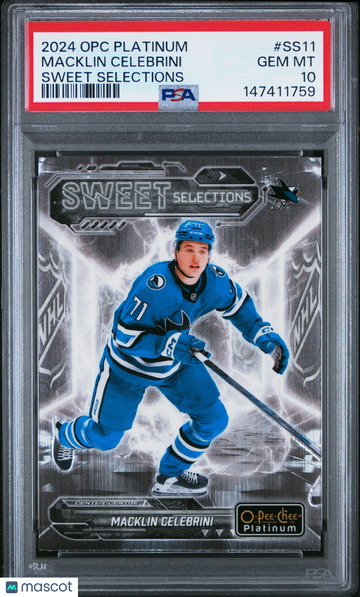 2024-25 O-Pee-Chee Platinum Sweet Selections Macklin Celebrini #SS11 Rookie PSA 10