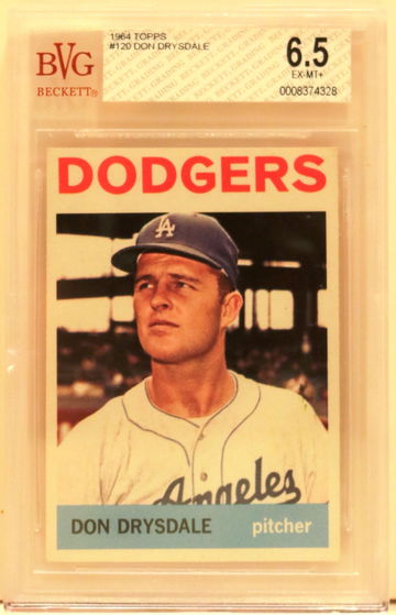 1964 Topps #120 Don Drysdale BVG 6.5 EX-MT +