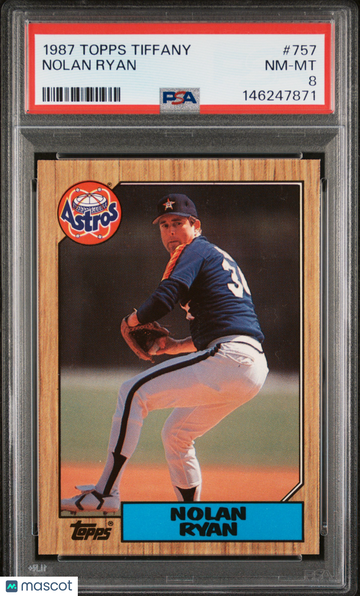 1987 Topps Tiffany Nolan Ryan #757 PSA 8