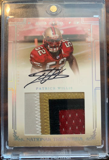 2007 National Treasures Patrick Willis Rookie 4 color Patch Auto 15/99