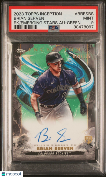 2023 Inception Brian Serven #BRES-BS Inception PSA 9 Topps