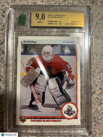 1990-91 Upper Deck Ed Belfour Rookie Mnt 9