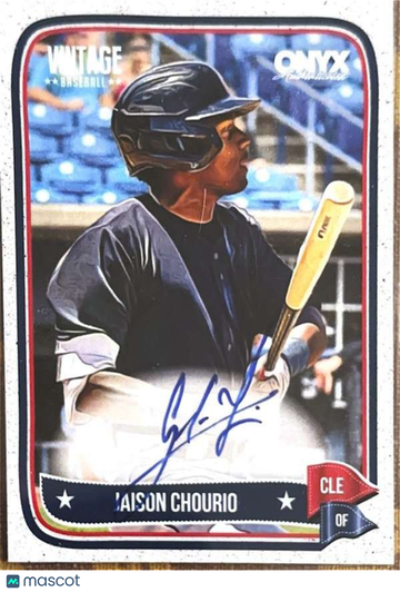 2024 Onyx Vintage Extended-Autographs Blue Signature Jaison Chourio #VAJAIC