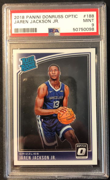 2018 Donruss Optic #188 Jaren Jackson Jr  Rated Rookie RC PSA 9 Mint Grizz