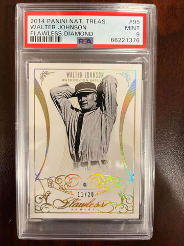 2014 Panini National Treasures Walter Johnson Diamond PSA 9