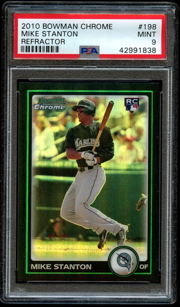 2010 Bowman Chrome Mike Stanton Refractor PSA 9 Gem Mint