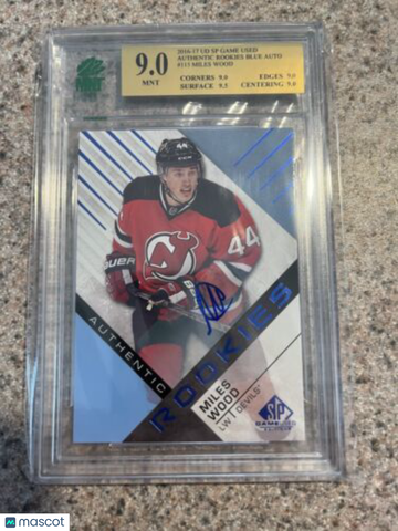 2016-17 Upper Deck SP Game Used Miles Wood Rookie MNT 9