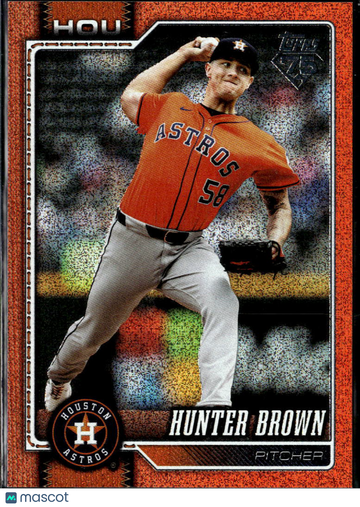 Hunter Brown 2026 Topps Series One Orange Crackle Houston Astros