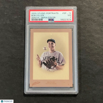 2005 Studio Portraits Bob Feller #SP-72 Zenith Sepia PSA 7