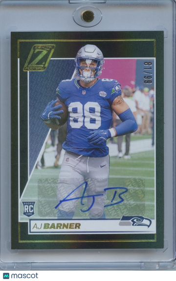 2024 AJ Barner #104 Rookie Panini Authentic