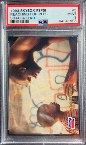 1993 Skybox Pepsi Shaquille O'Neal Shaq Attack #3 Orlando Magic Lakers PSA 9 MINT