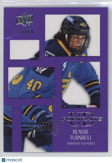 2024-25 Upper Deck PWHL - UD Portraits - Purple Blayre Turnbull #UDP-5 Purple 17/50