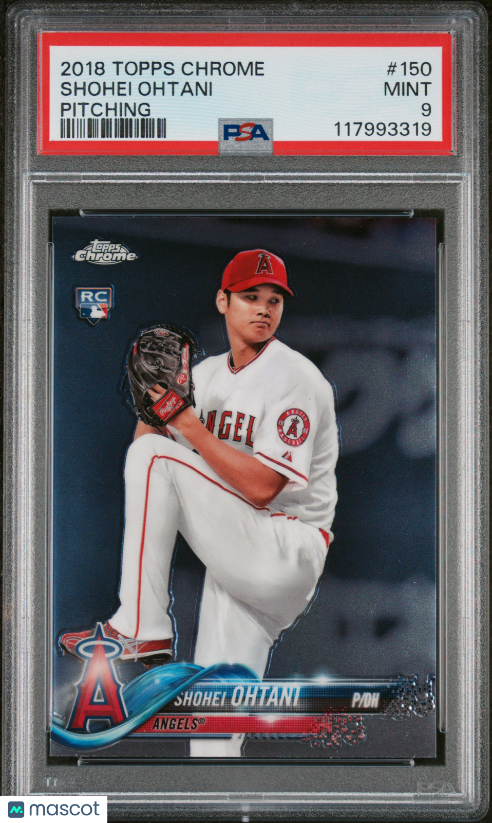2018 Topps Chrome Shohei Ohtani Pitching (Base) #150 PSA 9 | Card