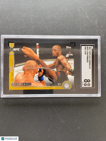 2015 Topps UFC Chronicles Leon Edwards #255 Gold Rookie SGC 8