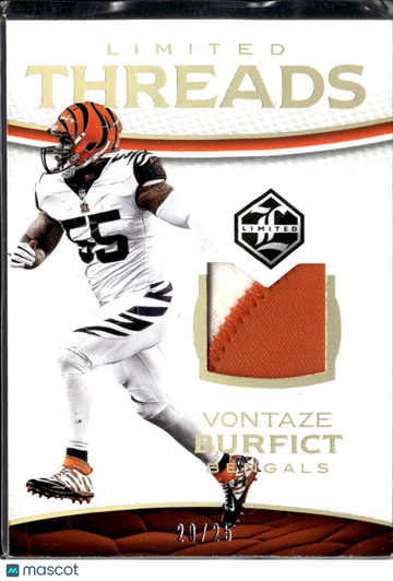 Vontaze Burfict 2017 Panini Limited Threads Game-Used Material /25 Cincinnati Bengals