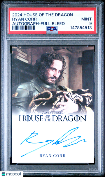 2024 Rittenhouse House Of The Dragon Season One Autographs Ryan Corr Full Bleed PSA 9