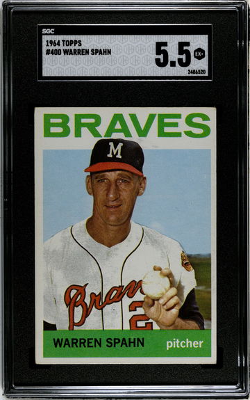 1964 Topps #400 Warren Spahn SGC 5.5 EX+