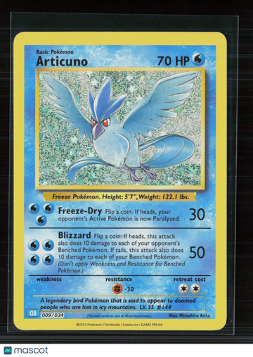 2023 Classic Collection Articuno Holo #9/34