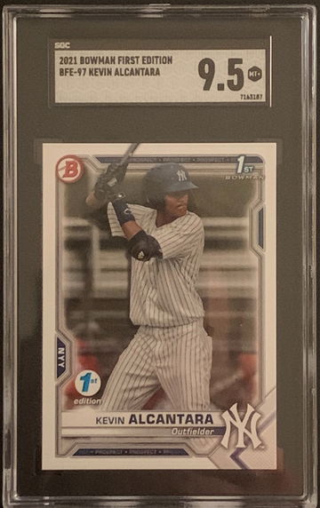 2021 Bowman First Edition Kevin Alcantara 1st Bowman SGC 9.5 Mint + #BFE-97