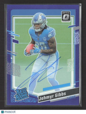 2023 Panini Donruss Optic Prizm Jahmyr Gibbs #236 Purple /35