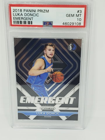 2018-19 prizm luka doncic emergent psa 10