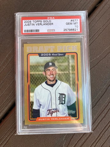 2005 Justin Verlander Topps Gold PSA 10
