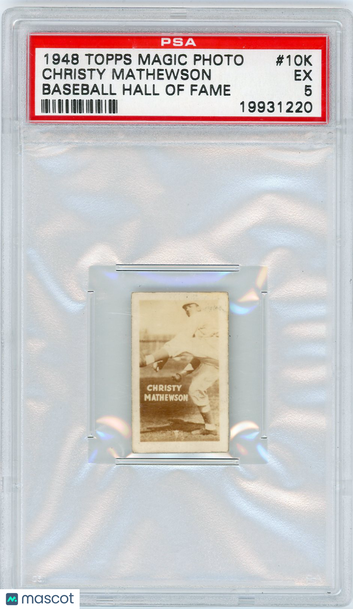 1948 Topps Magic Photo Baseball Hall Of Fame Christy Mathewson #10K PSA 5