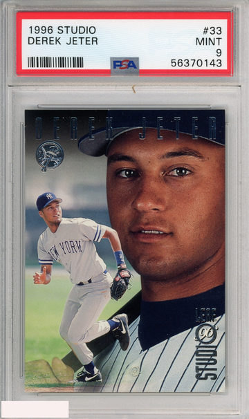 1996 STUDIO DEREK JETER #33 NEW YORK YANKEES HOF PSA 9 MINT