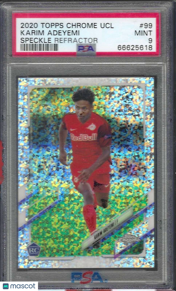 2020 Topps Chrome UEFA Champions League Karim Adeyemi #99 Speckle Refractor PSA 10