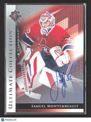2025 Upper Deck Ultimate Collection Samuel Montembeault #35 Silver Auto