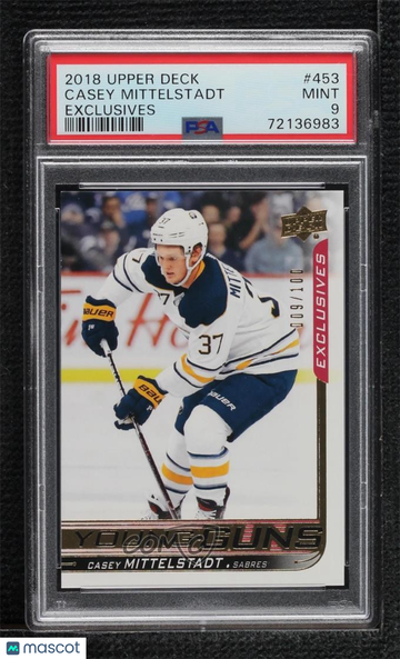 2018-19 Upper Deck - [Base] - UD Exclusives Casey Mittelstadt #453 UD Exclusives /100 Rookie PSA 9