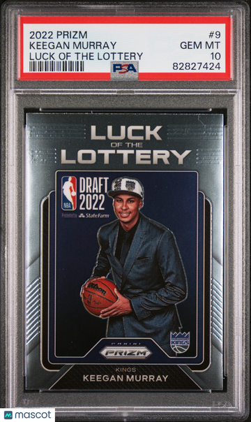 2022 Panini Prizm Luck Of The Lottery Keegan Murray #9 Luck Of The Lottery PSA 10