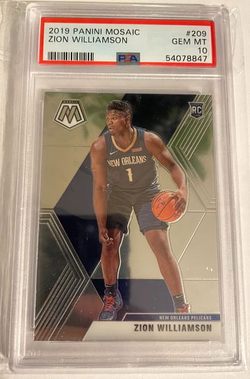 2019 Panini Mosaic Zion Williamson PSA 10 Rookie Card