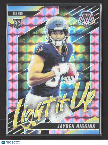 2025 Panini Mosaic Light It Up Jayden Higgins #16 Pink /49 RC