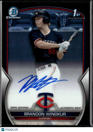 2023 Topps Bowman Chrome Brandon Winokur #CDA-BWN /75 1st Bowman