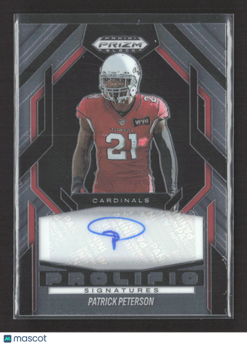 2026 Panini Prizm Black Prolific Signatures Patrick Peterson #PS-PPN