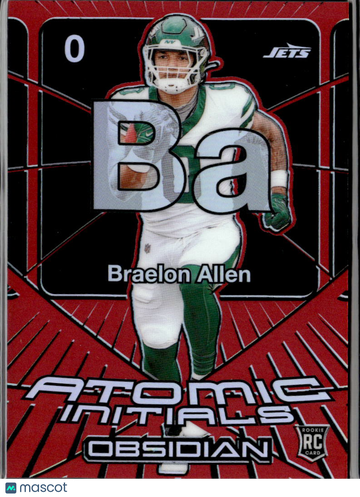 Braelon Allen 2025 Panini Obsidian Atomic Initials /75 New York Jets