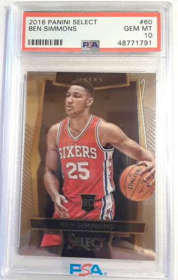 Ben Simmons 2016-17 Panini Select Concourse Rookie Card PSA 10 Gem Mint #60