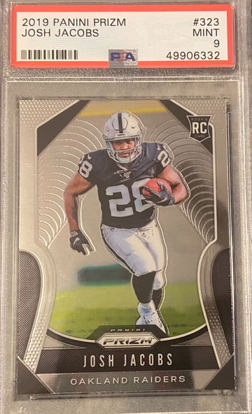 2019 Panini Prizm Josh Jacobs #323 PSA 9 RC