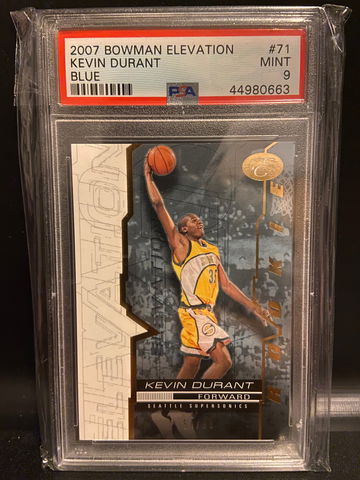 2007 Bowman Elevation #71 Kevin Durant Blue 54/99 PSA 9 