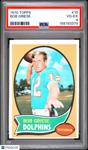 1970 Topps Bob Griese #10 PSA 4