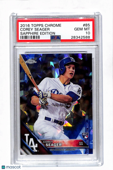 2016 Topps Chrome Sapphire Edition Corey Seager #85 PSA 10