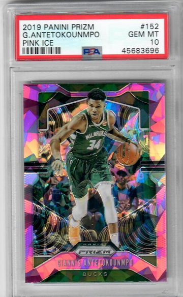 2019 Panini Prizm 152 Giannis Antetokounmpo Pink Ice