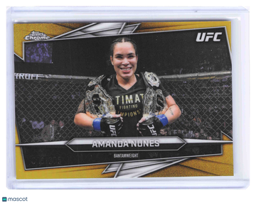2026 Topps Chrome UFC Amanda Nunes #195 Gold Refractor /275 Short Print HOF Parallel/Variety Insert