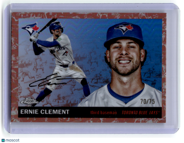 Ernie Clement 2025 Topps Chrome Red Toile Short Print Parallel/Variety 70/75 #124