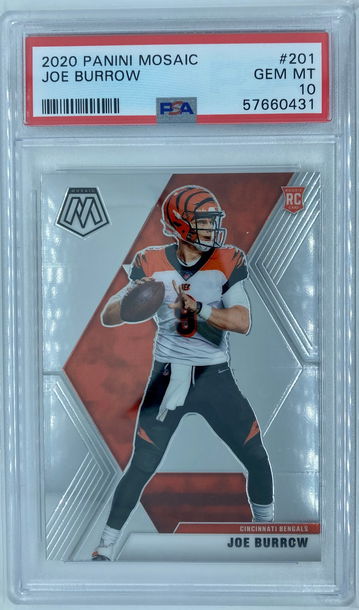 2020 Panini Mosaic Joe Burrow #201 Gem Mint PSA 10